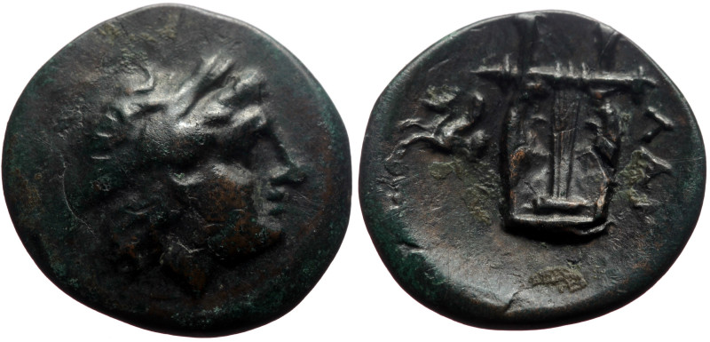 Mysia, Lampsakos AE (Bronze, 3.37g, 20mm) ca. 2nd-1st century BC.
Obv.: Laureate...