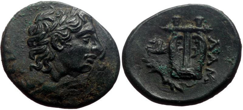 Mysia, Lampsakos AE (Bronze, 6.53g, 23mm) ca. 2nd-1st century BC.
Obv.: Laureate...