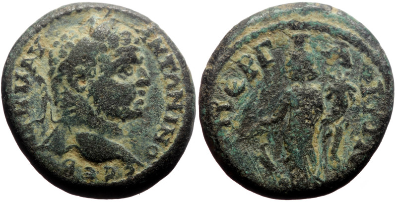 Pamphylia, Perge, Caracalla (198-217), AE hemiassarion (Bronze, 5.79g, 19mm) 
Ob...