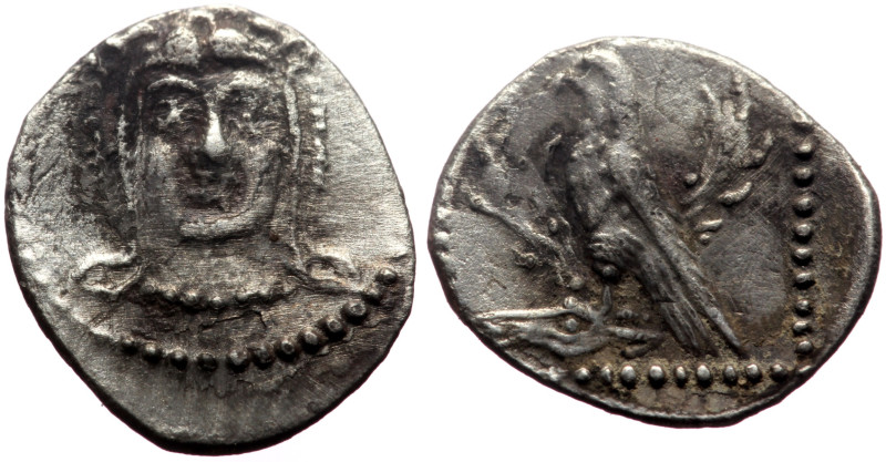 Cilicia, Uncertain AR Obol (Silver, 0.63g, 11mm) 4th century BC. 
Obv: Head of H...