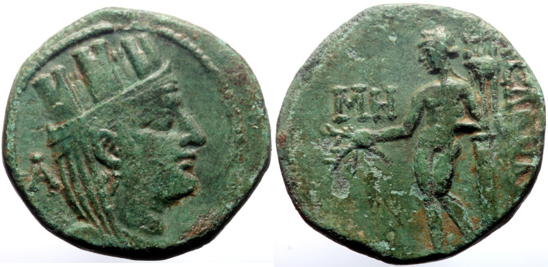 Cilicia, Kelenderis AE (Bronze, 7.09g, 22mm) 2nd-1st centuries BC
Obv: Turreted,...