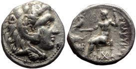 Seleukid Kings of Syria, Seleukos I Nikator (312-281 BC) AR Tetradrachm (Silver, 16.03g, 27mm) unidentified mint 
Obv: Head of Herakles right, wearing...