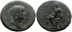 *Just 4 specimens known to RPC, never recorded by acsearch* 
Macedonia, Pella AE (Bronze, 9.08g, 27mm) Trajan (98-117) 
Obv: IMP CAES NERVAE TRAIANO A...