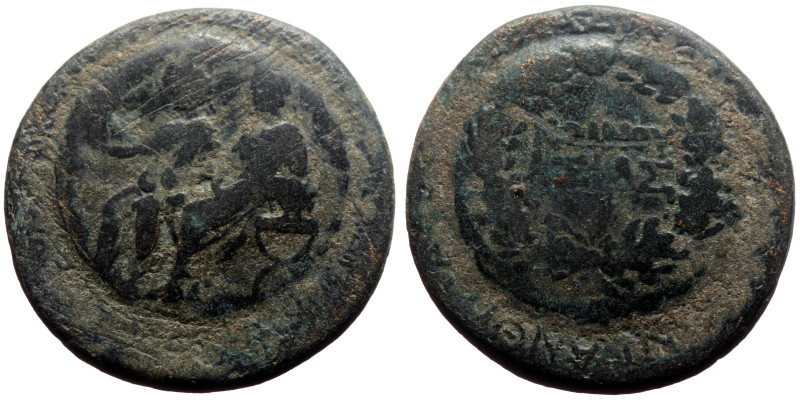 Lydia, Sardis AE (Bronze, 11.97g, 28mm) Germanicus (Caesar) and Drusus Caesar un...