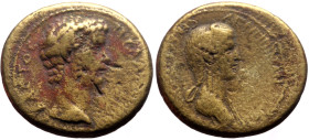 *Just 11 specimens known to RPC, 5 specimens recorded by acsearch*
Lydia, Thyatira AE (Bronze, 4.66g, 20mm) Claudius (41-54) Issue: AD 50/4
Obv: ΤΙ ΚΛ...