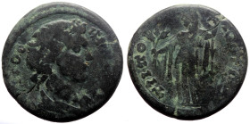 Lydia, Tripolis AE (Brpnze 7.77g, 24mm) Uncertain Reign Issue: 'Pseudo-autonomous': Reign of Antoninus Pius or Marcus Aurelius? (c. 138–180)
Obv: ΙΕΡΑ...