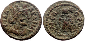 *Just 7 specimens recorded by acsearch*
Lydia, Philadelphia AE (Bronze, 2.89g, 18mm) Pseudo-autonomous, 2nd century
Obv: ΦIΛAΔEΛΦIA, Turreted and drap...
