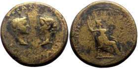 Mysia, Pergamum AE (Bronze, 20mm, 4.69g) Tiberius (Augustus, 14-37) Magistrate: Quintus Poppaeus Secundus (proconsul); Menogenes Issue: before AD 29
O...