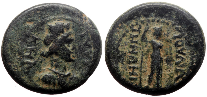 Phrygia, Laodicea ad Lycum AE (Bronze, 5.43g, 18mm) Issue: ca 62?
Obv: ΛΑΟΔΙΚΗΑ;...