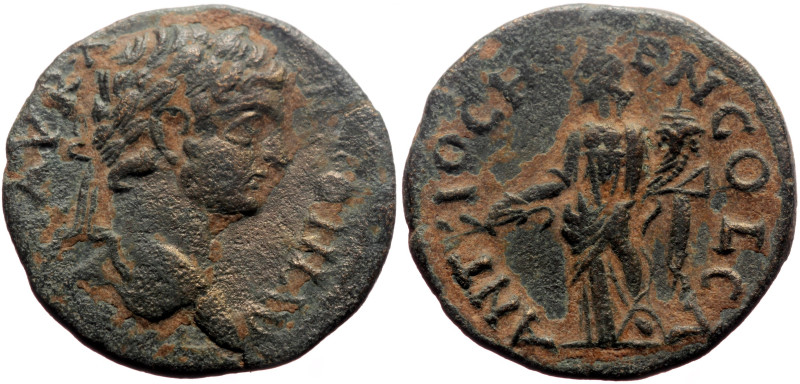 Pisidia, Antiochia AE (Bronze, 4.91g, 22mm) Caracalla (198-217) 
Obv: IMP C M AV...