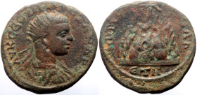 Cappadocia, Caesarea AE (Bronze, 10.88g, 26mm) Severus Alexander (222-235) Issue: ƐΤ Η = 8 (228/9)
Obv: ΑΥ Κ ϹΕΟΥΗ ΑΛΕΞΑΝΔΡ(Ο)(Ϲ); radiate and draped ...