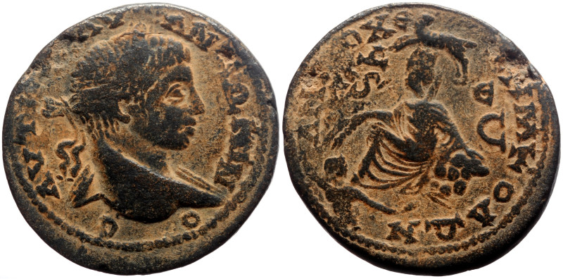 Syria, Antioch AE (Bronze, 18.87g, 34mm) Elagabalus (218-222) Issue: Group 1
Obv...