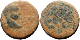 *Just 3 specimens known to RPC*
Syria, Antioch AE (Bronze, 5.68g, 19mm) Elagabalus (218-222) Issue: SC issues
Obv: ΑΥΤ Κ Μ ΑΥ ΑΝΤΩΝΙΝΟϹ; laureate head...