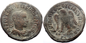 Syria, Antioch AE/Bl Tetradrachm (Bronze, 10.60g, 27mm) Philip II (Augustus, 247-249) under Philip I, Issue: ΥΠΑ ΤΟ Δ, without officina mark (AD c.248...