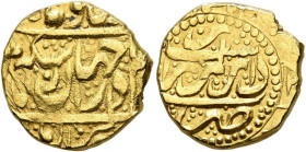 Iran, Qajars, Agha Muhammad Khan (AH 1193-1212 / AD 1779-1797) AV 1/2 Toman (Gold, 3.92g, 15mm) type C, Rasht, date off flan. 
Obv: Traces of the coup...