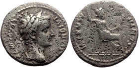 Tiberius (14-37) AR Denarius (Silver, 3.53g, 19mm) Lugdunum, 14-37 
Obv: TI CAESAR DIVI – AVG F AVGVSTVS Laureate head r. 
Rev: PONTIF MAXIM Draped fe...