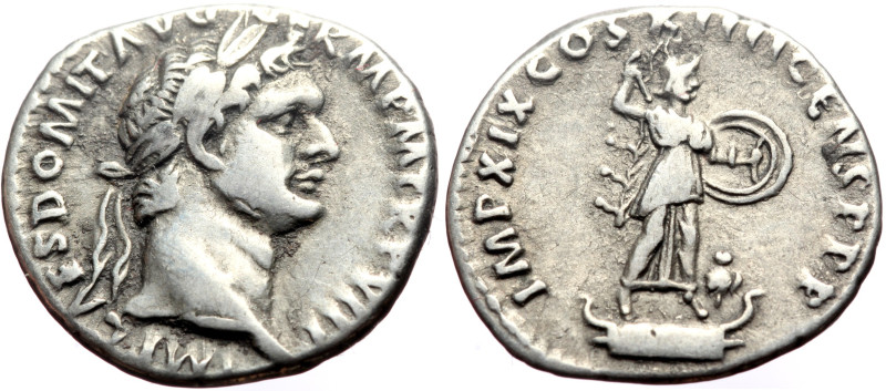 Domitian (81-96) AR Denarius (Silver, 3.37g, 18mm) Rome, 88-89. 
Obv: IMP CAES D...