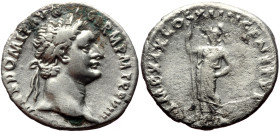 Domitian (81-96) AR Denarius (Silver, 3.41g, 19mm) Rome, 88-89. 
Obv: IMP CAES DOMIT AVG GERM P M TR P VIII, laureate head, to right 
Rev: IMP XIX COS...