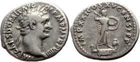 Domitian (81-96) AR Denarius (Silver, 3.22g, 20mm) Rome, 90. 
Obv: IMP CAES DOMIT AVG GERM P M TR P VIIII, laureate head right 
Rev: IMP XXI COS XV CE...