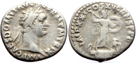 Domitian (81-96) AR denarius (Silver, 3.36g, 19mm) Rome, 90-91. 
Obv: IMP CAES DOMIT AVG-GERM P M TR P X, laureate head of Domitian right 
Rev: IMP XX...