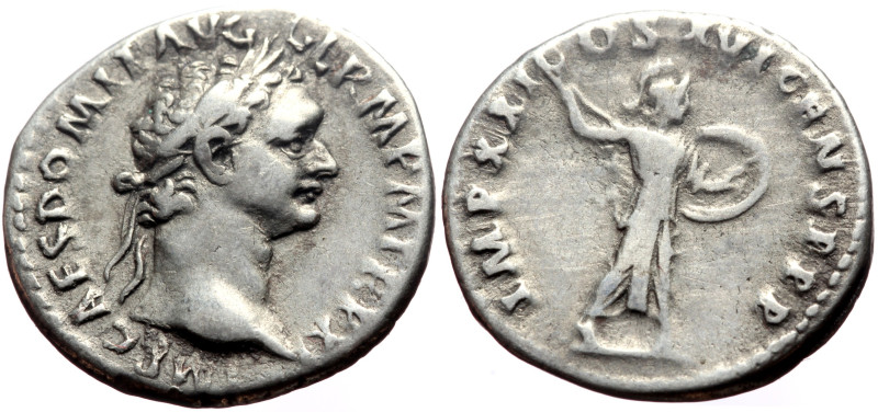 Domitian (81-96) AR Denarius (Silver, 3.47g, 19mm) Rome, 91. 
Obv: IMP CAES DOMI...