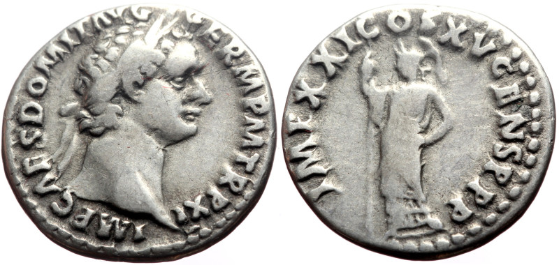 Domitian (81-96) AR Denarius (Silver, 3.41g, 18mm) Rome, 91. 
Obv: IMP CAES DOMI...