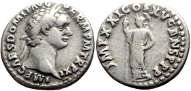 Domitian (81-96) AR Denarius (Silver, 3.41g, 18mm) Rome, 91. 
Obv: IMP CAES DOMIT AVG-GERM P M TR P XI, laureate head of Domitian right 
Rev: IMP XXI ...