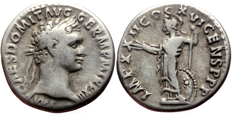 Domitian (81-96) AR Denarius (Silver, 3.32g, 18mm) Rome, 92-93
Obv: IMP CAES DOM...