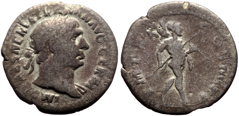 Trajan (98-117) AR Denarius (Silver, 2.09g, 20mm) Rome, 101-102. 
Obv: IMP CAES ...