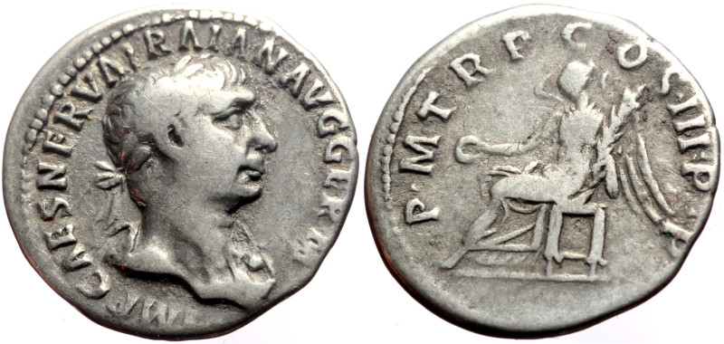 *Unpublished with this bust type*
Trajan (98-117) AR Denarius (Silver, 3.38g, 18...