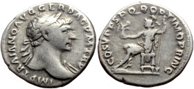 Trajan (98-117) AR Denarius (Silver, 3.27g, 19mm) ca 108-109, 
Obv: IMP TRAIANO AVG GER DAC P M TR P Laureate bust r., with drapery on l. shoulder. 
R...