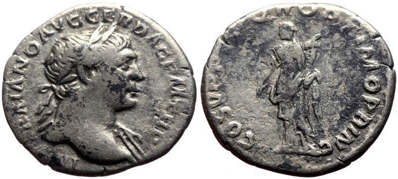 Trajan (98-117) AR Denarius (Silver, 2.92g, 19mm) Rome, 108-109. 
Obv: IMP TRAIA...