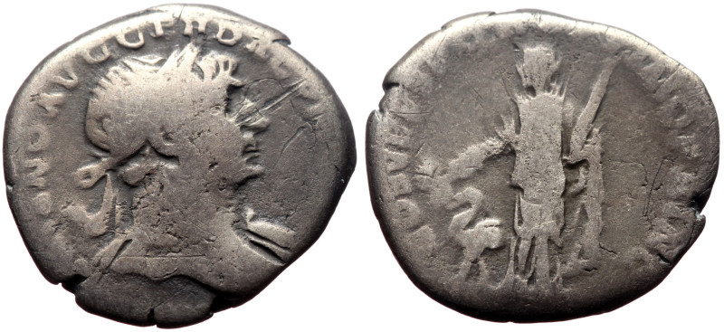 Trajan (98-117) AR Denarius (Silver, 2.99g, 18mm) Rome, 110. 
Obv: IMP TRAIANO A...