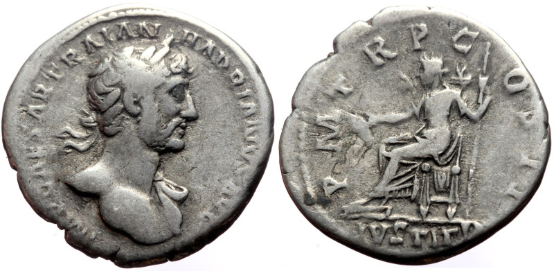 Hadrian (117-138) AR Denarius (Silver, 3.51g, 19mm) Rome, 118. 
Obv: IMP CAESAR ...