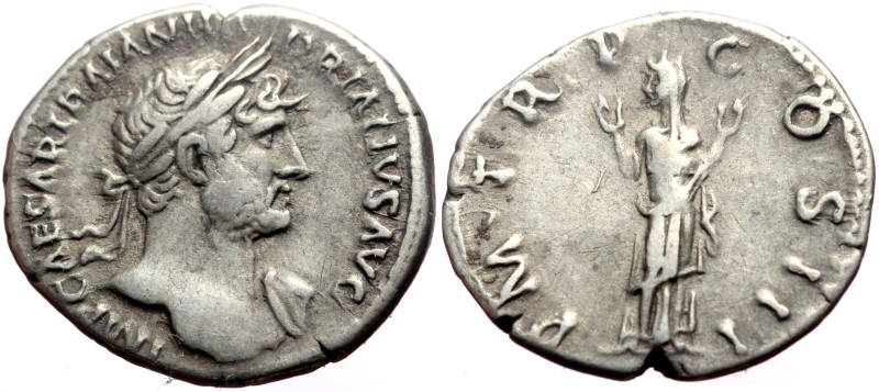 Hadrian (117-138) AR Denarius (Silver, 3.39g, 19mm) Rome, 119-125 
Obv: IMP CAES...