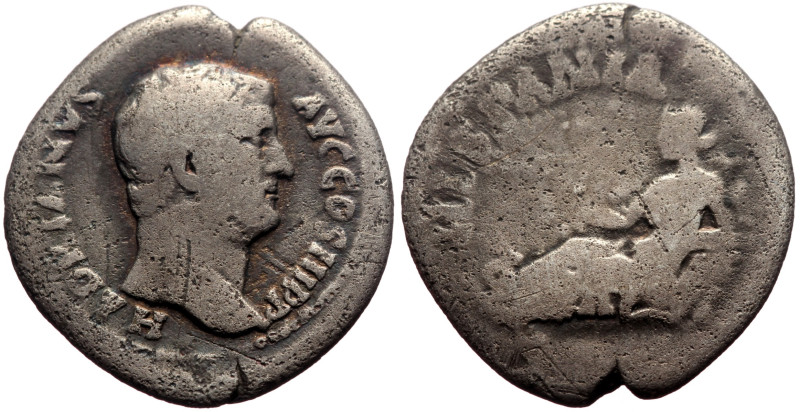 Hadrian (117-138) AR Denarius (Silver, 2.82g, 20mm) Rome, 134-138. 
Obv: HADRIAN...