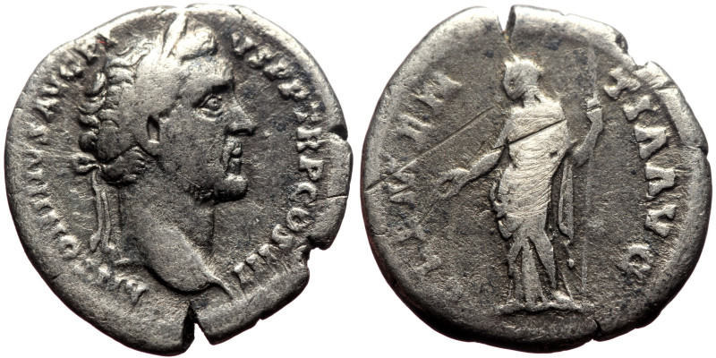 Antoninus Pius (138-161) AR Denarius (Silver, 2.79g, 19mm) Rome, 140-143
Obv: AN...