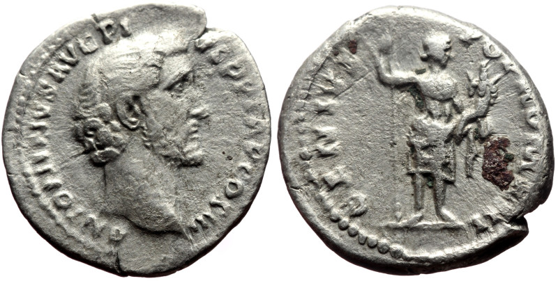 Antoninus Pius (138-161) AR Denarius (Silver, 3.14g, 19mm) Rome, 141. 
Obv: ANTO...