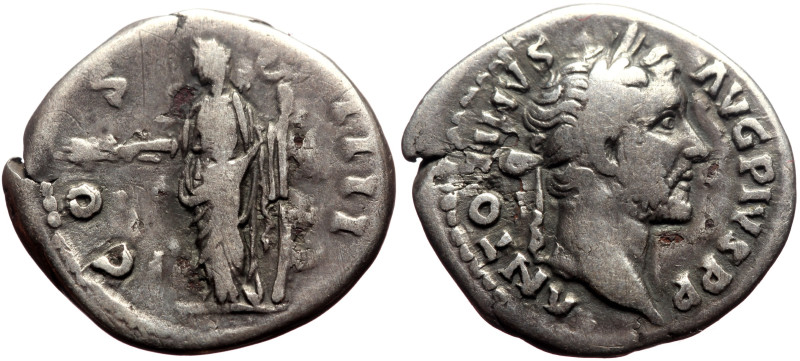 Antoninus Pius (138-161) AR Denarius (Silver, 3.01g, 19mm) Rome, 145-161
Obv: AN...