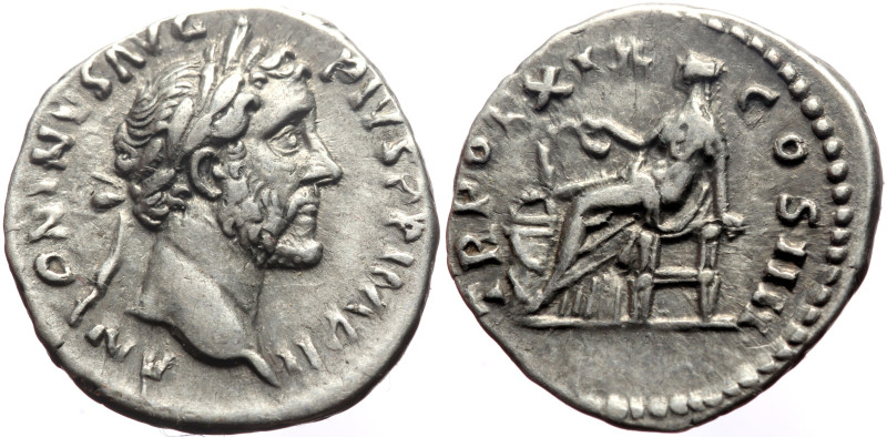 Antoninus Pius (138-161) AR Denarius (Silver, 3.43g, 18mm) Rome 
Obv: ANTONINVS ...