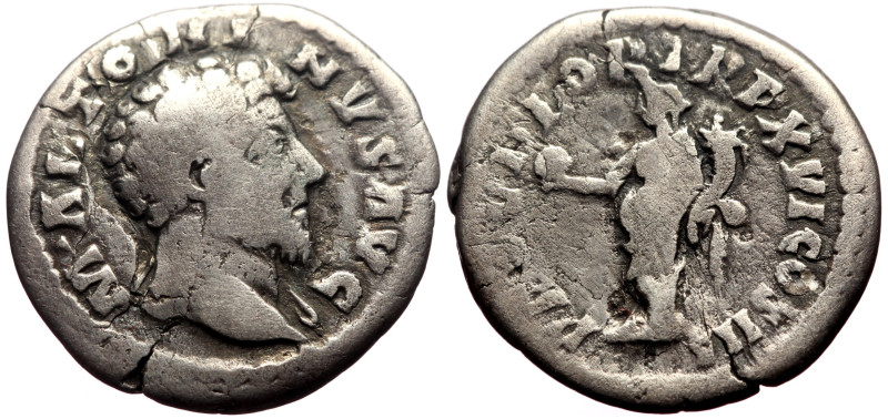 Marcus Aurelius (161-180) AR Denarius (Silver, 2.68g, 18mm) Rome, 163 
Obv: M AN...