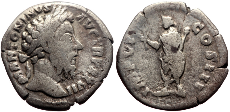 Marcus Aurelius (161-180) AR Denarius (Silver, 3.04g, 18mm) Rome, 172-173.
Obv: ...