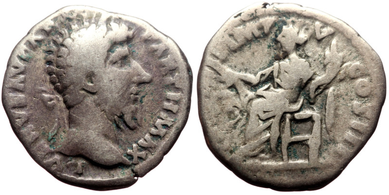 Lucius Verus (161-169) AR Denarius (Silver, 3.13g, 18mm) Rome, 168. 
Obv: L VERV...