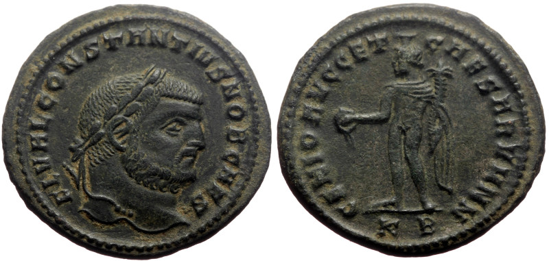 Constantius I (Caesar, 293-305) AE Follis (Bronze, 9.20g, 27mm) Cyzicus.
Obv: FL...