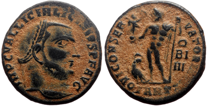 Licinius I (308-324) AE Follis (Bronze, 3.63g, 19mm) Antioch, 313-314. 
Obv: IMP...