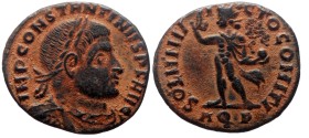 Constantine I the Great (307-337) AE (Bronze, 2.72g, 20mm) Aquileia
Obv: IMP CONSTANTINVS PF AVG, laureate, draped, cuirassed bust right.
Rev: SOLI ...