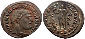 Constantine I The Great (307-337) AE silvered Follis (Silvered bronze, 3.79g, 22mm) Alexandria, 316-317. 
Obv: IMP C FL VAL CONSTANTINVS P F AVG, laur...