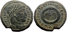 Constantine I the Great (307-337) AE follis (Bronze 3.64g, 19mm) Aquileia, 320-321.
Obv: CONSTA-NTINVS AVG, laureate head right.
Rev: DN CONSTANTINI...