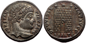 Constantine I The Great (307-337) AE silvered (Bronze, 4.07g, 20mm) Antioch, 327-328. 
Obv: CONSTANTINVS MAX AVG, rosette-diademed, draped and cuirass...