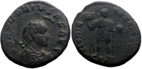 Honorius (393-423) AE (Bronze, 5.08g, 20mm) Constantinople, 392-395. 
Obv: D N HONORIVS P F AVG, pearl-diademed, draped and cuirassed bust to right 
R...